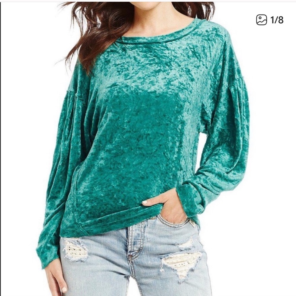 Free People We The Free Milan Crushed Velvet Top